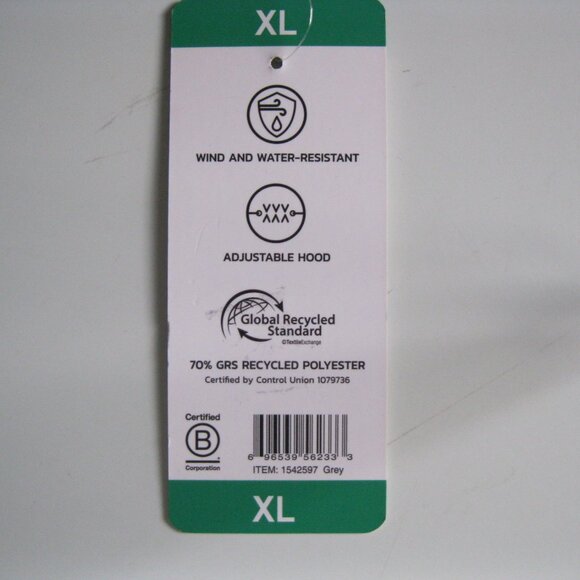 Mondetta Men's Outdoor Project Full Zip Adjustable Hooded Active Jacket, grey XL - Picture 9 of 14